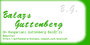 balazs guttenberg business card